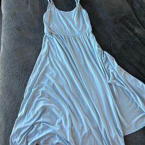 Light Blue Strap Maxi Dress
